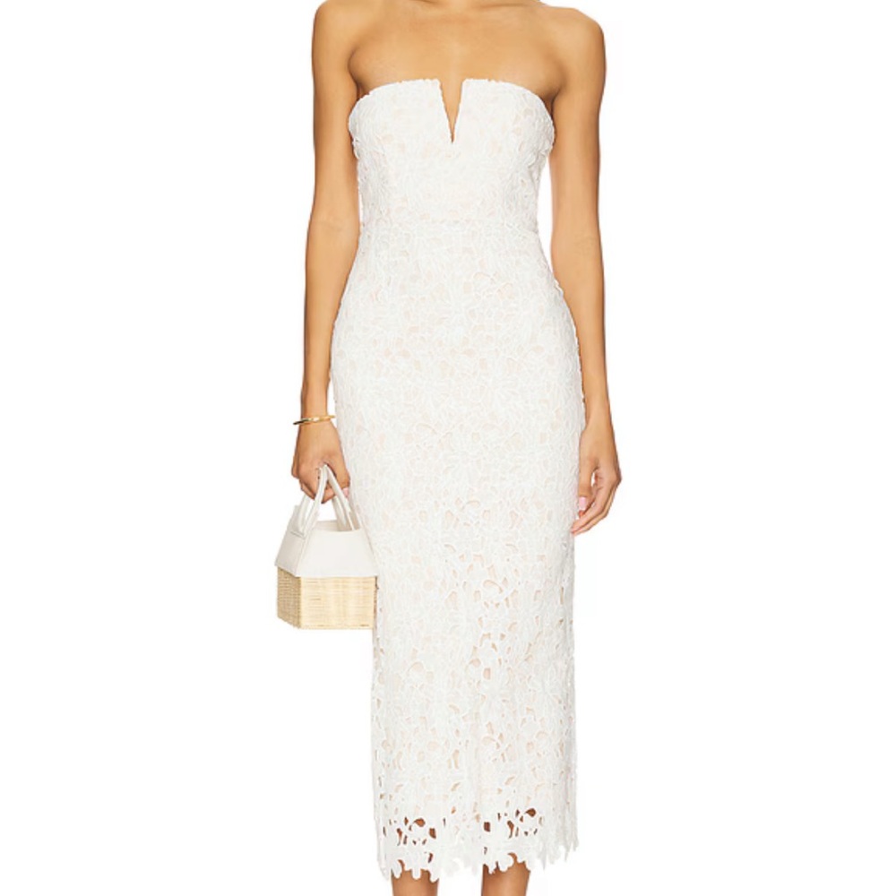 Scarlett Midi Dress in White